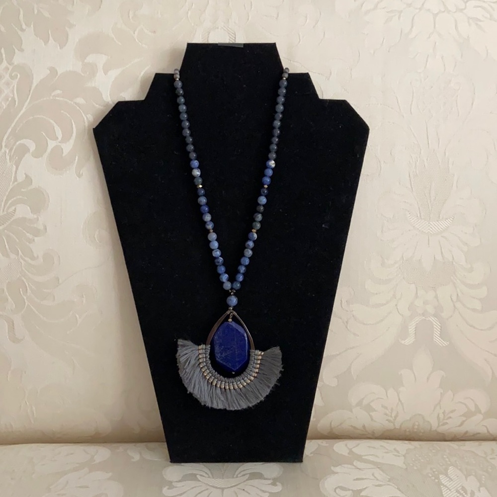 Free People Nakamol Stone Meeko Tassel Pendant